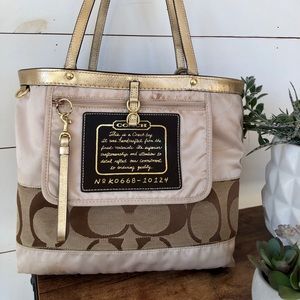 Coach Signature stripe reversible Tote